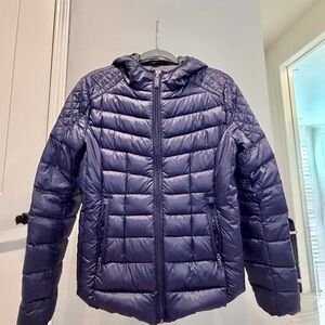 BCBG Women's Purple Down Ultra Light Jacket